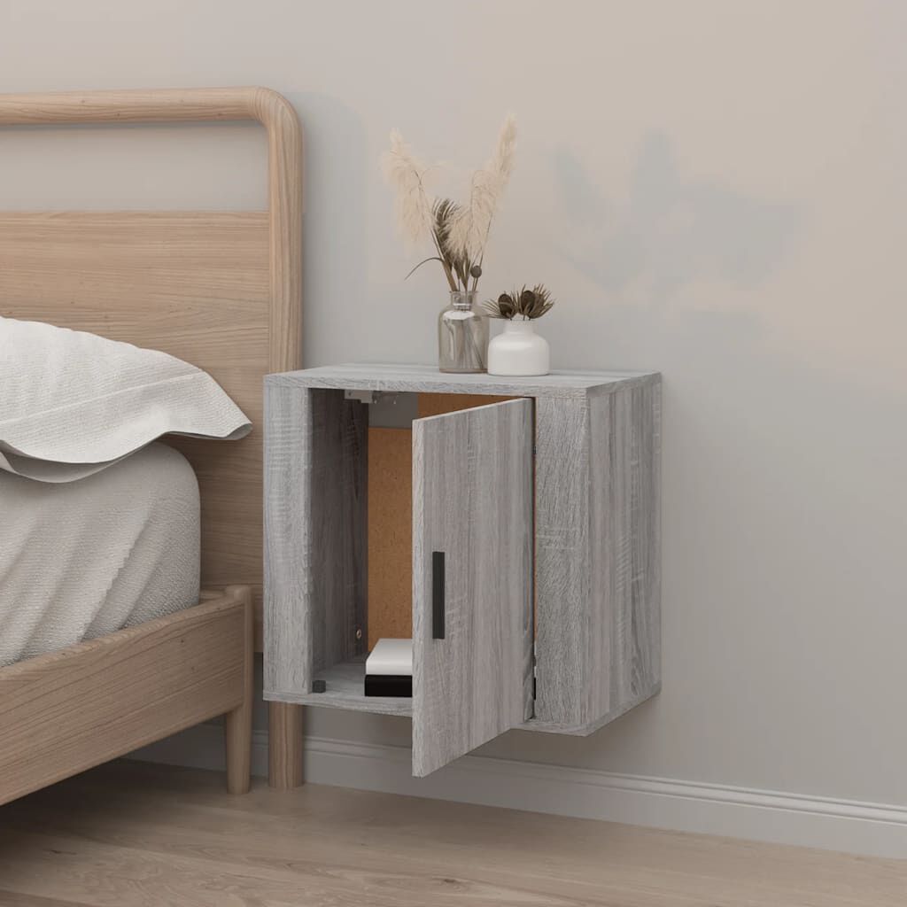 vidaXL Κομοδίνα Επιτοίχια Γκρι Sonoma 50x30x47 εκ.