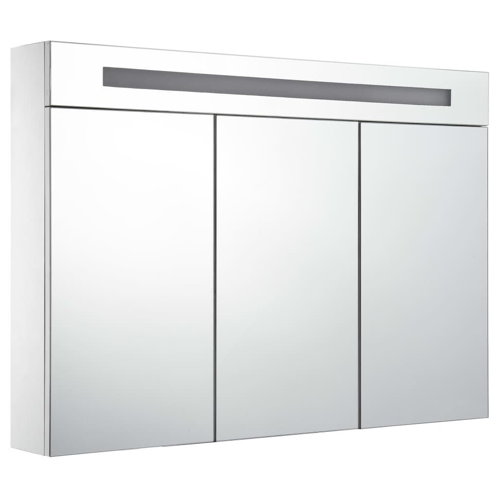 vidaXL Ντουλάπι Μπάνιου με Καθρέφτη και Φωτισμό LED 88 x 13 x 62 εκ.