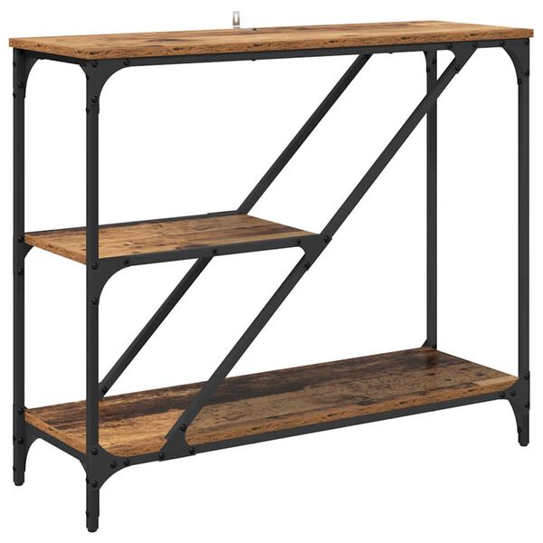 vidaXL &Tau;&rho;&alpha;&pi;έ&zeta;&iota; &kappa;&omicron;&nu;&sigma;ό&lambda;&alpha;&sigmaf; &Pi;&alpha;&lambda;&iota;ό &Xi;ύ&lambda;&omicron; 88,5 x 30 x 75 &epsilon;&kappa;.