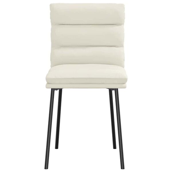 vidaXL Καρέκλες Τραπεζαρίας 4 τεμ. Κρεμ Βελούδινες