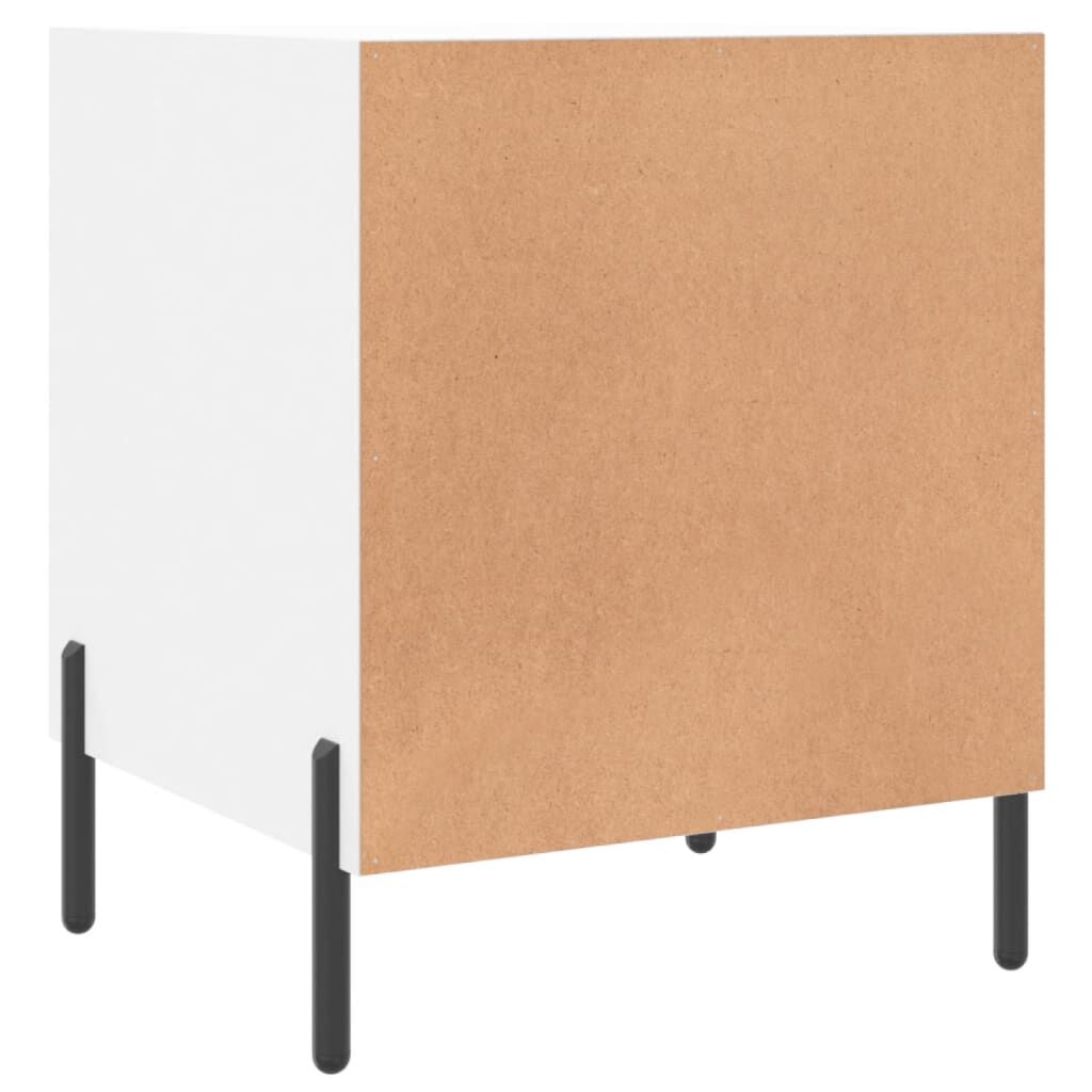 vidaXL Κομοδίνα 2 τεμ. Λευκά 40 x 40 x 50 εκ. από Επεξεργασμένο Ξύλο