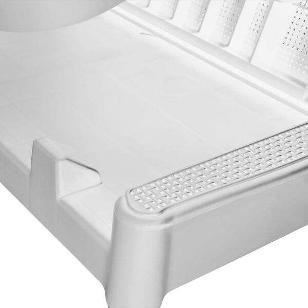 vidaXL Ξαπλώστρα Λευκή 186 x 60 x 29 από Πολυπροπυλένιο