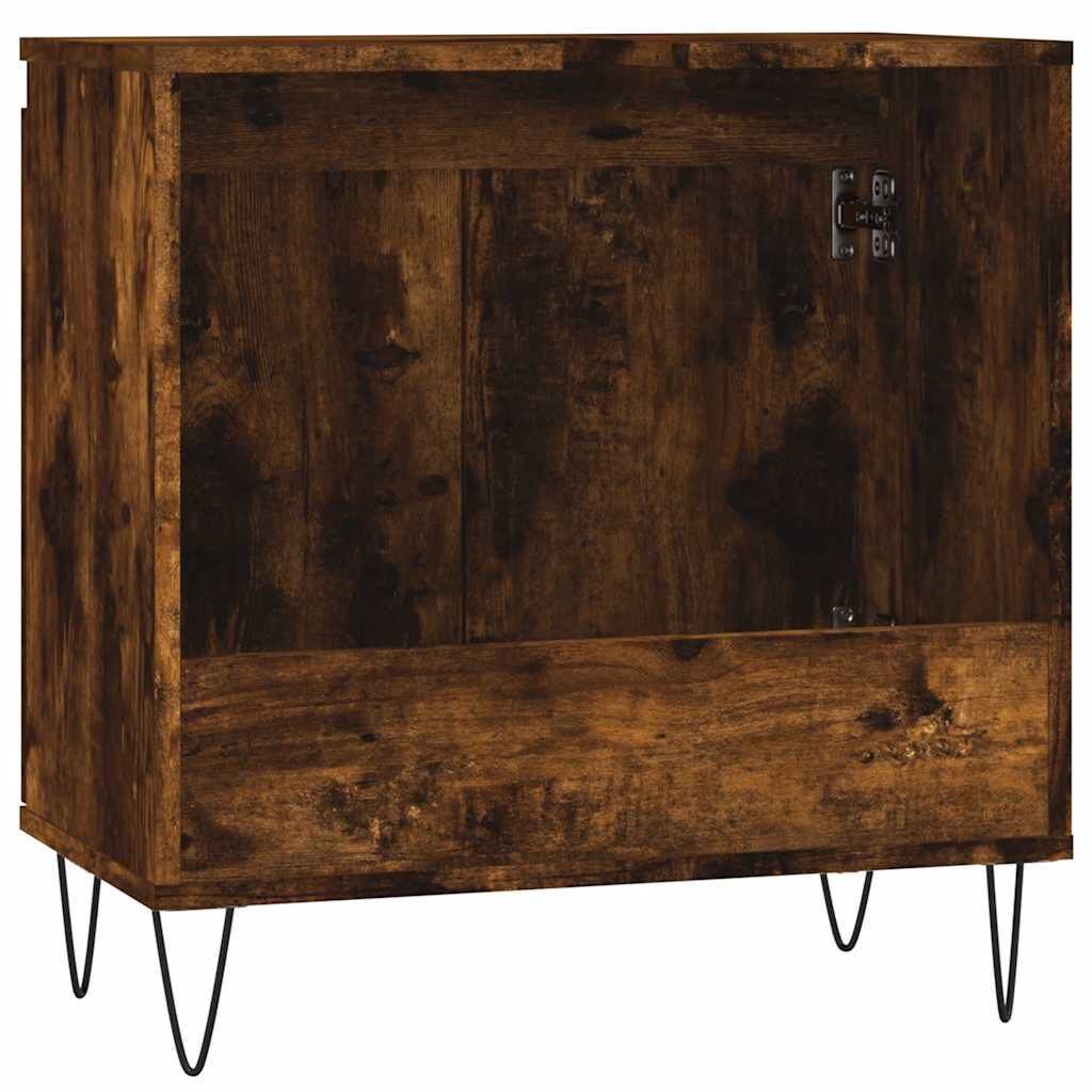 vidaXL Ντουλάπι Μπάνιου Καπνιστή Δρυς 58 x 33 x 60 εκ. Επεξεργ. Ξύλο