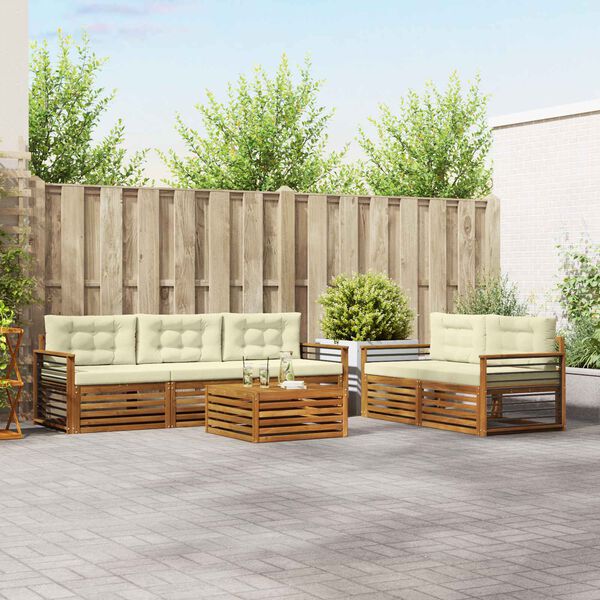 vidaXL &Sigma;&epsilon;&iota;&rho;ά &Kappa;&alpha;&nu;&alpha;&pi;έ &Epsilon;&xi;&omega;&tau;&epsilon;&rho;&iota;&kappa;&omicron;ύ &mu;&epsilon; &mu;&alpha;&xi;&iota;&lambda;ά&rho;&iota; 6 pcs &Phi;&upsilon;&sigma;&iota;&kappa;ό &kappa;&alpha;&iota; &Kappa;&rho;έ&mu;&alpha;