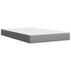 vidaXL Κρεβάτι Boxspring με Στρώμα Ανοιχτό Γκρι 120x200 εκ. Υφασμάτινο