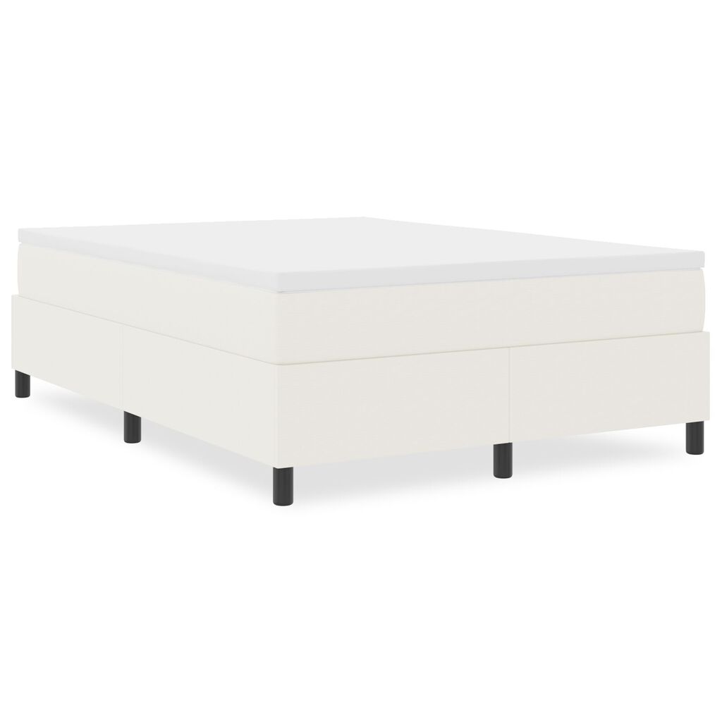 vidaXL Κρεβάτι με ελατήρια Κρεμ 160x200 εκ. από ύφασμα καρδουμελ