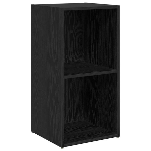 vidaXL με ράφι με αποθήκευση 6 pcs Μαύρη Οξυά Επεξεργασμένο ξύλο
