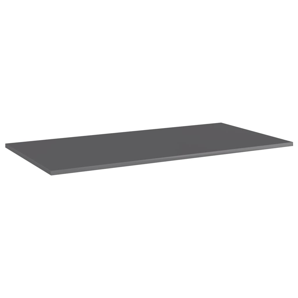 vidaXL Ράφια Βιβλιοθήκης 4 τεμ. Γυαλ. Γκρι 100x50x1,5 εκ. Μοριοσανίδα