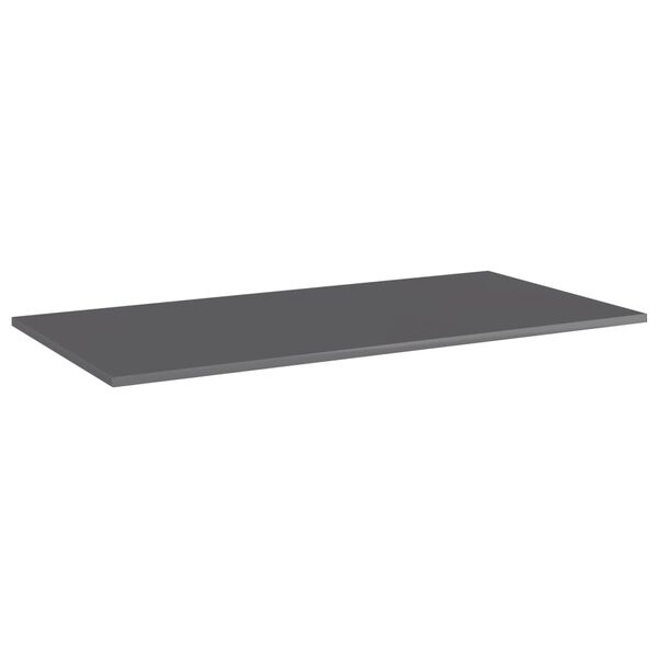 vidaXL Ράφια Βιβλιοθήκης 4 τεμ. Γυαλ. Γκρι 100x50x1,5 εκ. Μοριοσανίδα