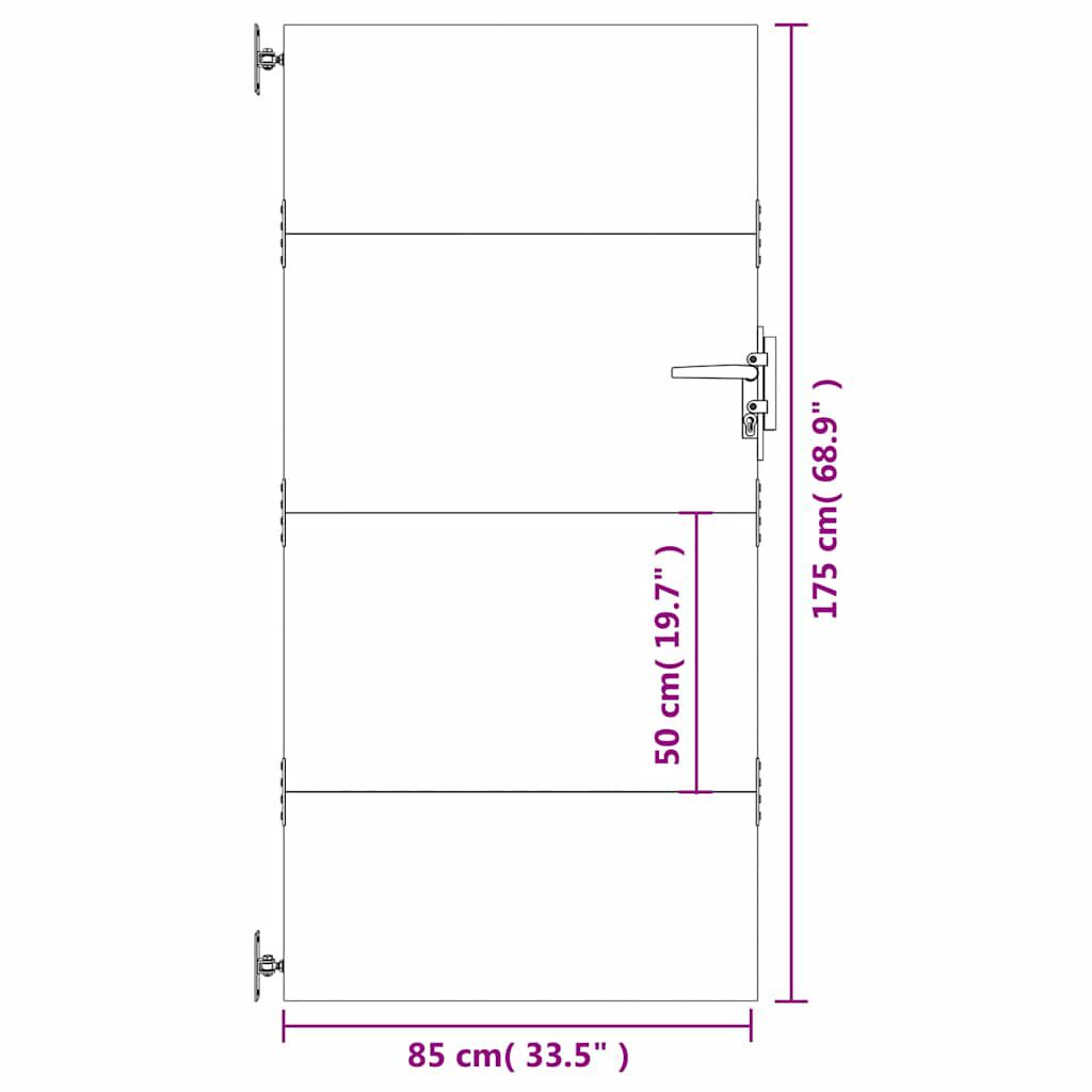vidaXL Πύλη Κήπου 85 x 175 εκ. από Ατσάλι Corten
