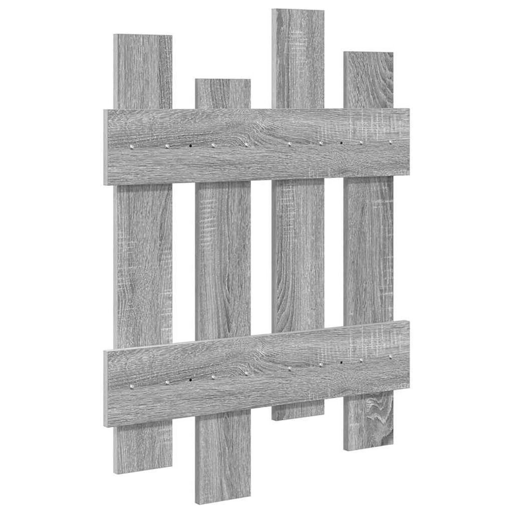 vidaXL Τοίχου Κρεμάστρα Γκρι sonoma 60 x 3 x 82 εκ. Επεξεργασμένο ξύλο
