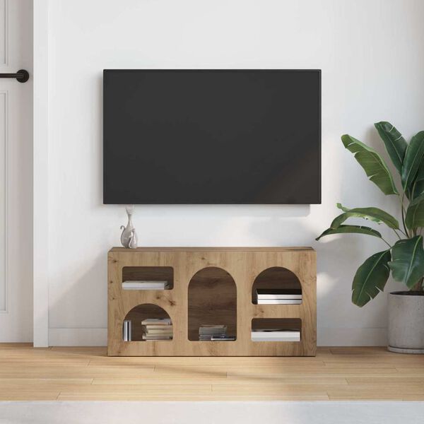 vidaXL &Nu;&tau;&omicron;&upsilon;&lambda;ά&pi;&iota; TV Artisan Oak 80 x 35 x 40 &epsilon;&kappa; &Epsilon;&pi;&epsilon;&xi;&epsilon;&rho;&gamma;&alpha;&sigma;&mu;έ&nu;&omicron; &xi;ύ&lambda;&omicron;