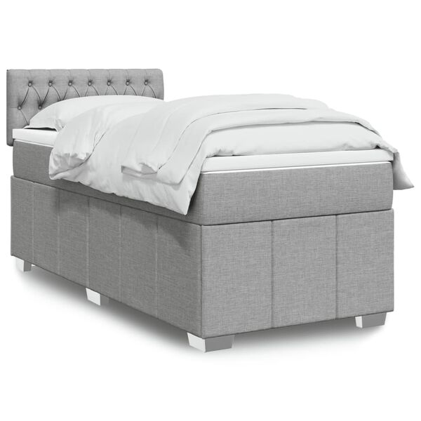 vidaXL &Kappa;&rho;&epsilon;&beta;ά&tau;&iota; Boxspring &mu;&epsilon; &Sigma;&tau;&rho;ώ&mu;&alpha; &Alpha;&nu;&omicron;&iota;&chi;&tau;ό &Gamma;&kappa;&rho;&iota; 90x200 &epsilon;&kappa;. &Upsilon;&phi;&alpha;&sigma;&mu;ά&tau;&iota;&nu;&omicron;