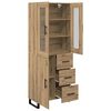 vidaXL Highboard &mu;&epsilon; &sigma;&upsilon;&rho;&tau;ά&rho;&iota; 2 pcs Artisan Oak &Epsilon;&pi;&epsilon;&xi;&epsilon;&rho;&gamma;&alpha;&sigma;&mu;έ&nu;&omicron; &xi;ύ&lambda;&omicron;