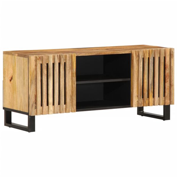 vidaXL Έπιπλο Τηλεόρασης 105 x 34 x 46 εκ. Μασίφ Ακατέργ. Ξύλο Μάνγκο
