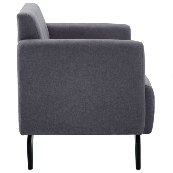 vidaXL Καναπές Διθέσιος Σκ. Γκρι 115x60x67 εκ. Υφασμάτινη Ταπετσαρία