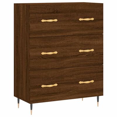 vidaXL Ντουλάπι Καφέ Δρυς 69,5 x 34 x 180 εκ. από Επεξεργασμένο Ξύλο