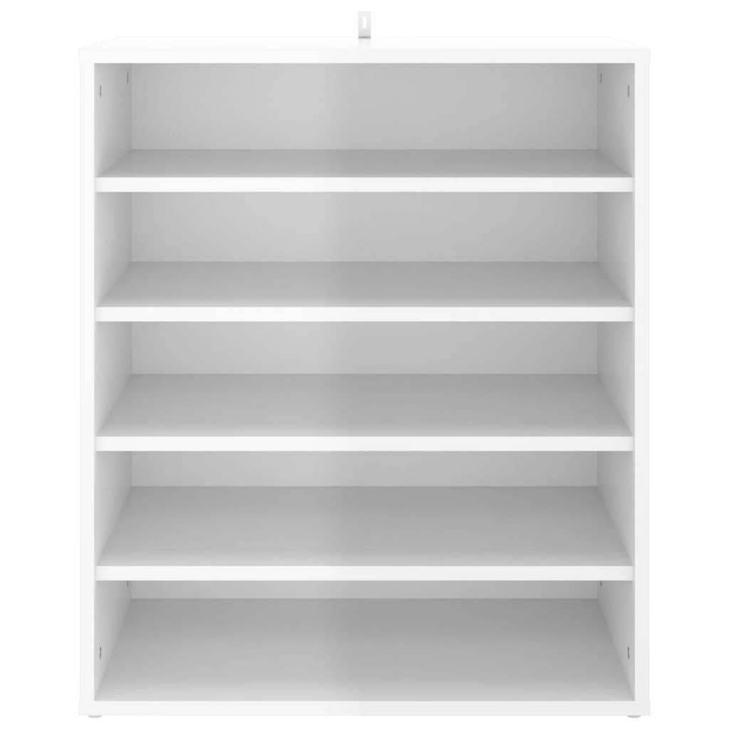 vidaXL Παπουτσοθήκη Γυαλιστερό Λευκό 60 x 35 x 70 εκ. από Μοριοσανίδα