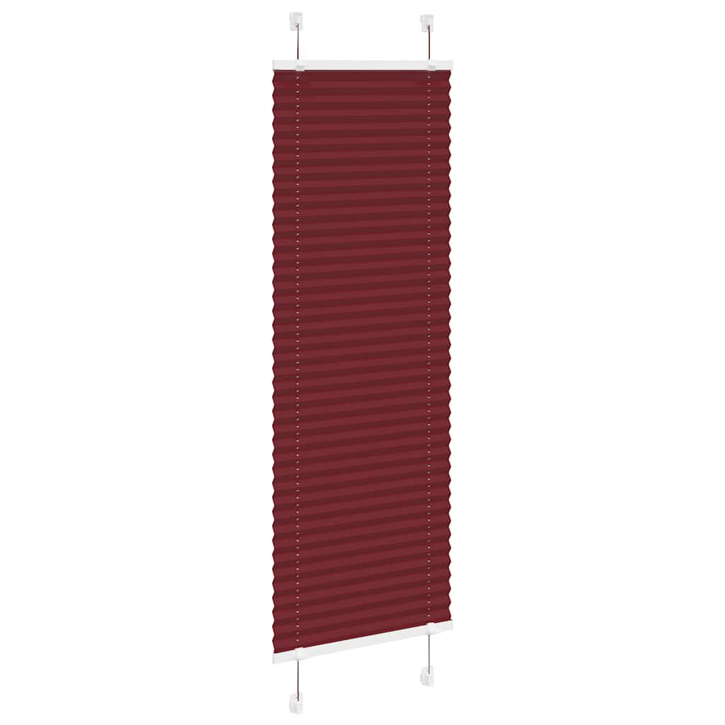 vidaXL Πλισέ περσίδα Μπορντό κόκκινο 40x150 cm Πλάτος υφάσματος