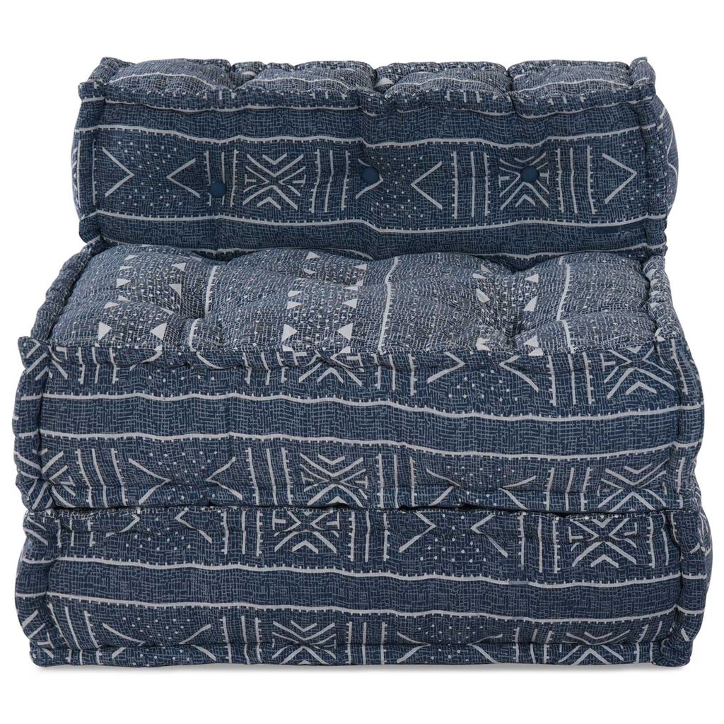 vidaXL Modular Pouffe Ινδικό 70x70x54 Υφάσμα