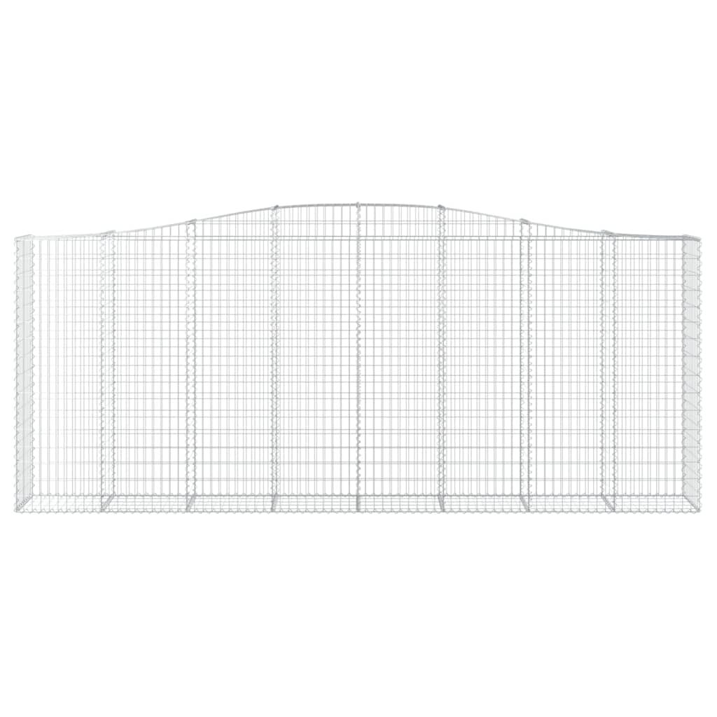 vidaXL Συρματοκιβώτια Τοξωτά 8 τεμ. 400x50x160/180 εκ. Γαλβαν. Ατσάλι