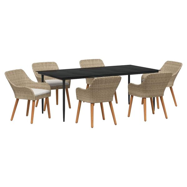 vidaXL &Sigma;έ&tau; &phi;&alpha;&gamma;&eta;&tau;&omicron;ύ &gamma;&iota;&alpha; &kappa;ή&pi;&omicron; &mu;&epsilon; &mu;&alpha;&xi;&iota;&lambda;ά&rho;&iota; 7 pcs &Mu;&pi;&epsilon;&zeta; &sigma;&upsilon;&nu;&theta;&epsilon;&tau;&iota;&kappa;ό &rho;&alpha;&tau;ά&nu;