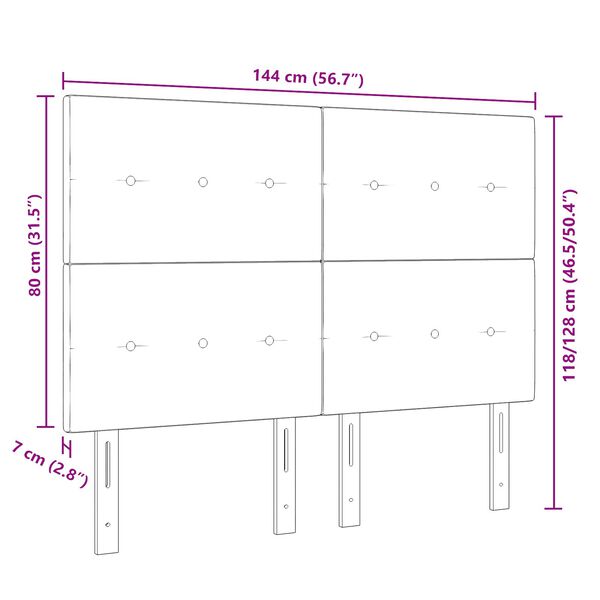 vidaXL LED Κεφαλάρι Ροζ 72 εκ Βελούδο