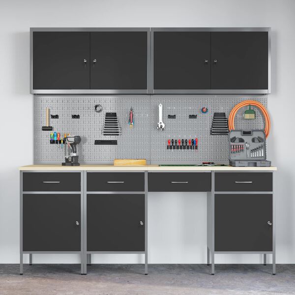 vidaXL &Nu;&tau;&omicron;&upsilon;&lambda;ά&pi;&alpha; &Epsilon;&rho;&gamma;&alpha;&sigma;ί&alpha;&sigmaf; 10 pcs &Mu;&alpha;ύ&rho;&omicron; &Mu;&eta;&chi;&alpha;&nu;&iota;&sigma;&mu;έ&nu;&omicron; &xi;ύ&lambda;&omicron; &kappa;&alpha;&iota; &alpha;&tau;&sigma;ά&lambda;&iota;