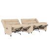 vidaXL Πολυθρόνα Μασάζ Τετραθέσια με Ποτηροθήκη Ανακλινόμενη Κρεμ