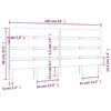 vidaXL Κεφαλάρι Κρεβατιού Λευκό 160 x 3 x 80 εκ. από Μασίφ Ξύλο Πεύκου