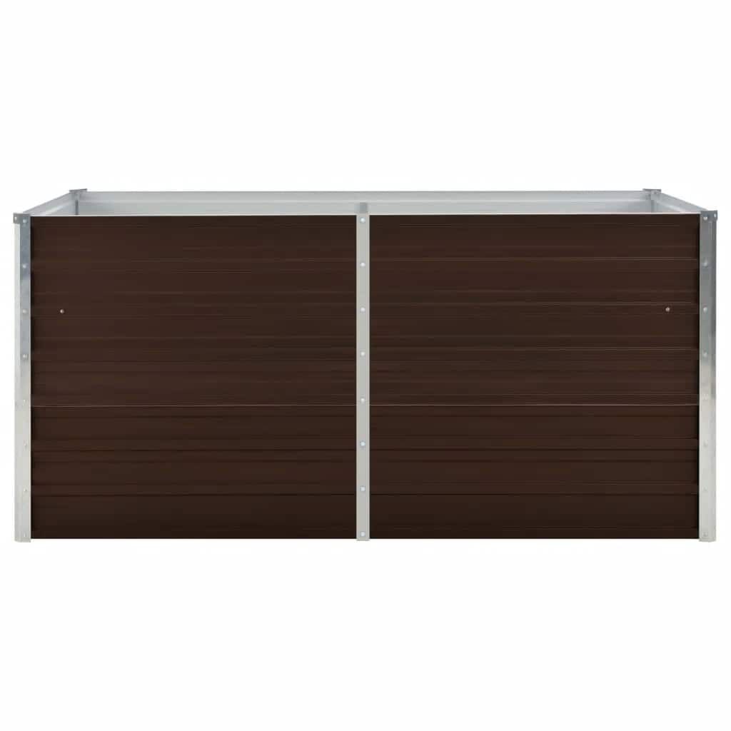 vidaXL Ζαρντινιέρα Ψηλή Καφέ 160 x 80 x 77 εκ. από Γαλβανισμένο Χάλυβα