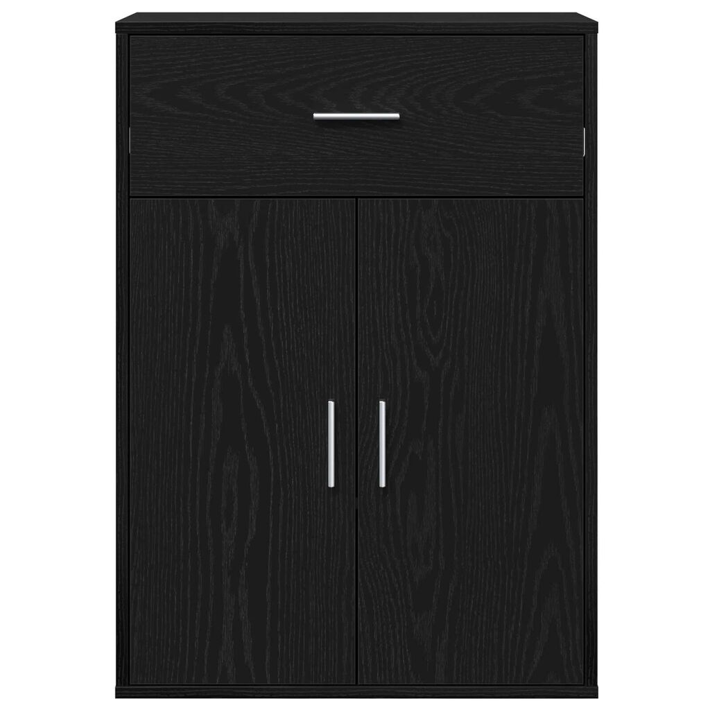 vidaXL Πλαϊνό γραφείο Μαύρη δρυς 79 x 38 x 80 εκ. Επεξεργασμένο ξύλο