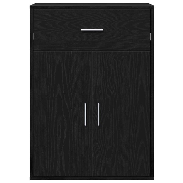 vidaXL Πλαϊνό γραφείο Μαύρη δρυς 79 x 38 x 80 εκ. Επεξεργασμένο ξύλο
