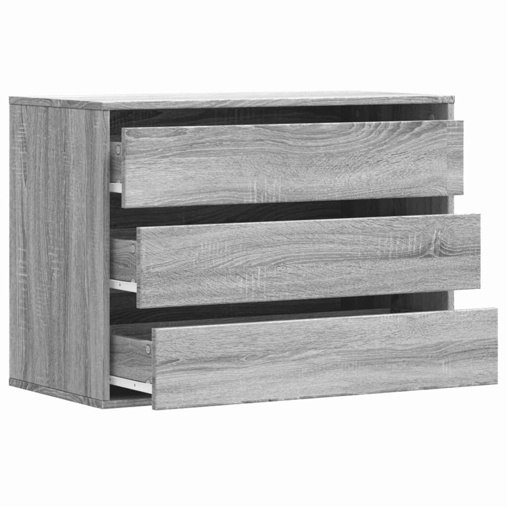 vidaXL Συρταριέρα Γκρι Sonoma 80x41x58 εκ. από Επεξεργ. Ξύλο