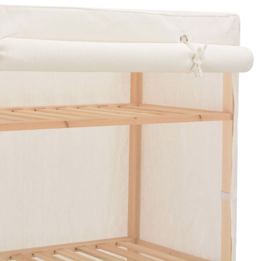 vidaXL Ντουλάπα Λευκή 79 x 40 x 170 εκ. Υφασμάτινη