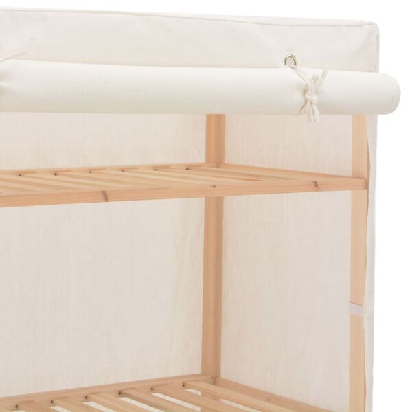 vidaXL Ντουλάπα Λευκή 79 x 40 x 170 εκ. Υφασμάτινη