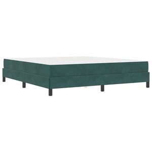 vidaXL Κρεβάτι box spring με στρώμα Σκούρο Πράσινο 180 x 200 cm