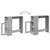 vidaXL Τραπέζι Μπαρ με Ράφια Γκρι Σκυρ. 101x40x103,5 εκ Επεξεργ. Ξύλο