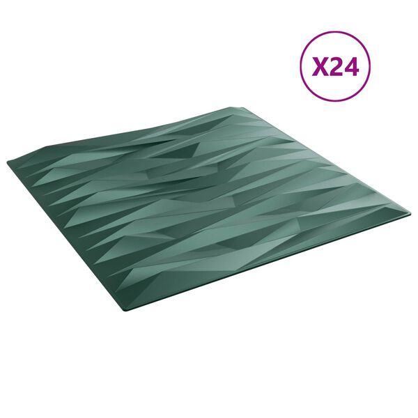vidaXL &Pi;ά&nu;&epsilon;&lambda; &tau;&omicron;ί&chi;&omicron;&upsilon; 24 pcs &Pi;έ&tau;&rho;&alpha; &Pi;&rho;ά&sigma;&iota;&nu;&omicron; 50 x 50 cm &Phi;&epsilon;&lambda;&iota;&zeta;ό&lambda; XPS