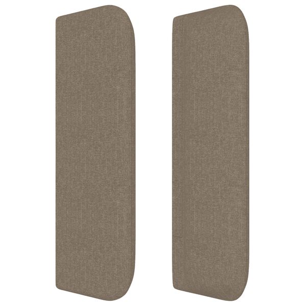 vidaXL Κεφαλάρι Κρεβατιού LED Taupe 83x16x78/88 εκ. Υφασμάτινο