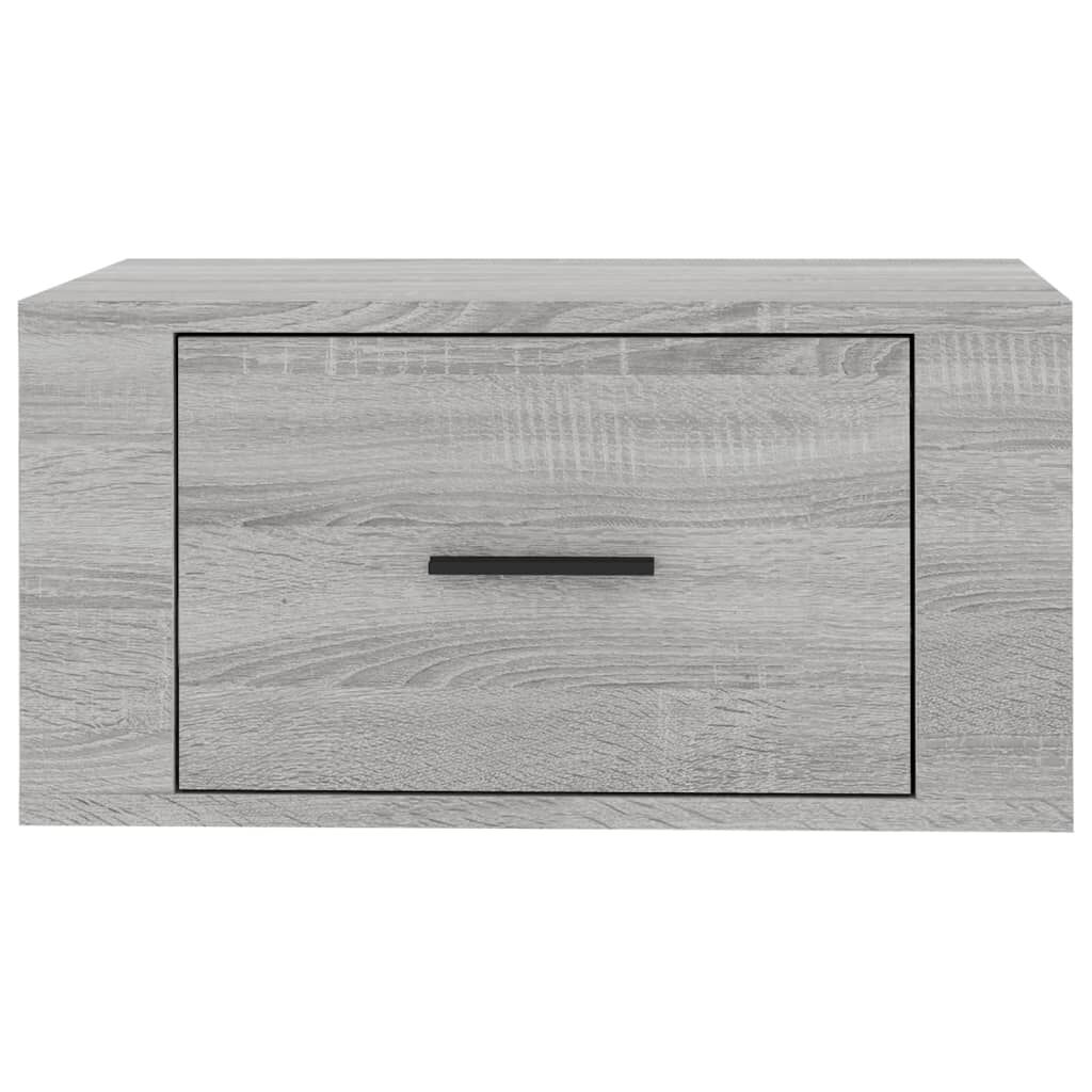 vidaXL Κομοδίνα Επιτοίχια Γκρι Sonoma 50x36x25 εκ.