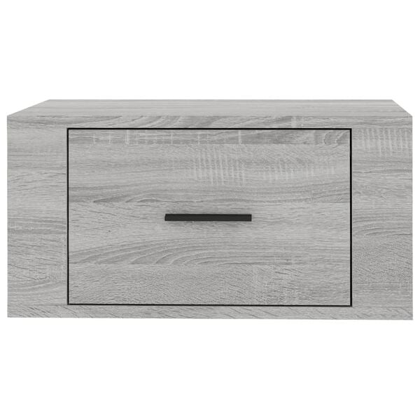vidaXL Κομοδίνα Επιτοίχια Γκρι Sonoma 50x36x25 εκ.