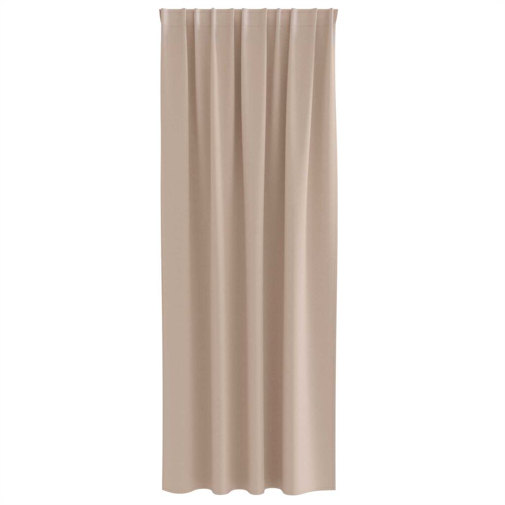 vidaXL Κουρτίνες με κουρτίνες 2 pcs Taupe 225 x 140 εκ. Πολυεστέρας