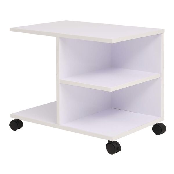 vidaXL Ραφιέρα με Ρόδες Λευκό Χρώμα 50 x 35 x 42 εκ.