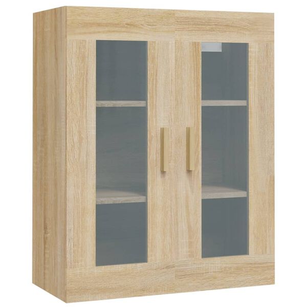 vidaXL Κρεμαστό Ντουλάπι Τοίχου Sonoma Δρυς 69,5x34x90 εκ Επεξ. Ξύλο