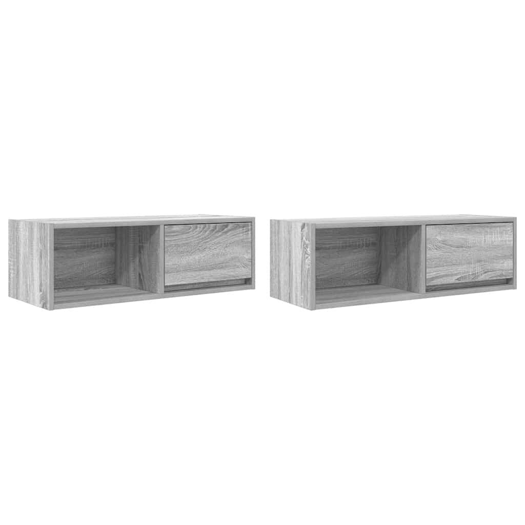vidaXL Έπιπλα Τηλεόρασης 2 τεμ. 80x31x25,5 εκ. Επεξεργασμένο Ξύλο