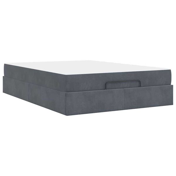 vidaXL Σκελετός Κρεβατιού Σκούρο γκρι 160 x 200 cm Βελούδο