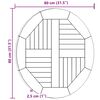 vidaXL Επιφάνεια Τραπεζιού Στρογγυλή 2,5 εκ. 80 εκ. Μασίφ Ξύλο Teak