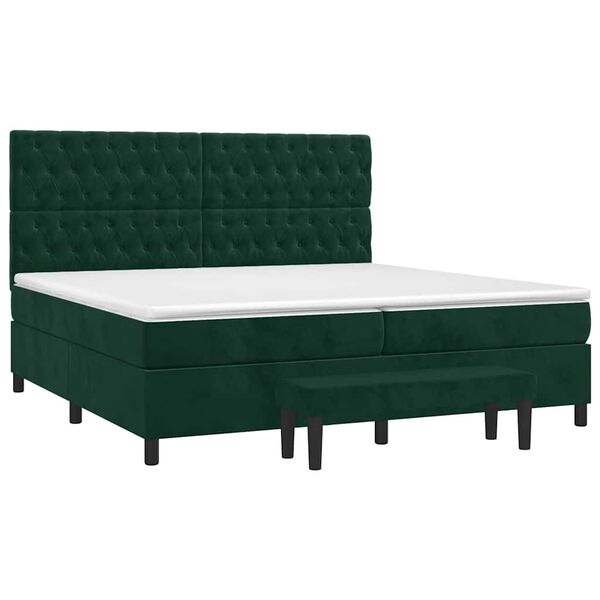 vidaXL &Kappa;&rho;&epsilon;&beta;ά&tau;&iota; Boxspring &mu;&epsilon; &Sigma;&tau;&rho;ώ&mu;&alpha; &Sigma;&kappa;&omicron;ύ&rho;&omicron; &Pi;&rho;ά&sigma;&iota;&nu;&omicron; 200x200&epsilon;&kappa;. &Beta;&epsilon;&lambda;&omicron;ύ&delta;&iota;&nu;&omicron;