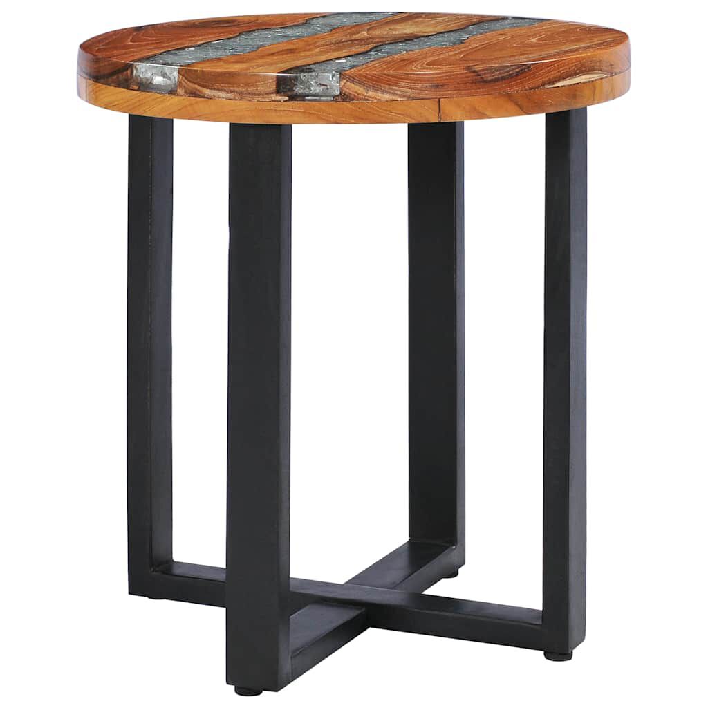 vidaXL Τραπεζάκι Σαλονιού 40x45 εκ. από Μασίφ Ξύλο Teak / Συνθ. Ρητίνη